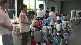 China: Humanoid robots prepare for fighting competition in China's Hangzhou