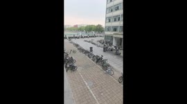 Storm blows away wheelie bins in China