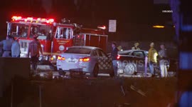 US, Los Angeles: El Monte Wrong Way Crash Leaves Driver Temporarily Trapped In Car