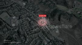 US: MOTION GRAPHICS - Small plane crashes in San Diego, US