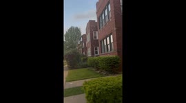 Lightning close call—Chicago strike barely misses filmer