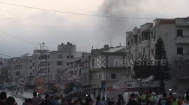 Lebanon: MOMENT: Israeli warplanes strike building in southern Lebanon