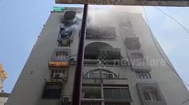 India: Blaze in Ahmedabad Tower Following AC and Gas Cylinder Explosions
