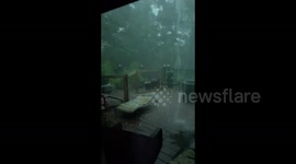 US: Heavy downpour with hail hits Huntsville