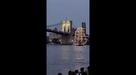 Mexican training ship crashes into Brooklyn Bridge in New York, USA