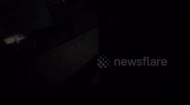 Continuous lightning during storm with tornado threat in Muskegon, Michigan, USA