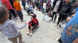 Gazans rush for hot meals after 81-day blockade, but many still go hungry