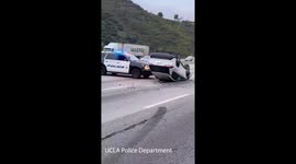 UCLA Police Assist CHP in Freeway Vehicle Removal Effort