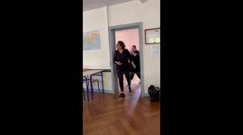 Teacher gets the surprise of a lifetime after her students stage a fake fight
