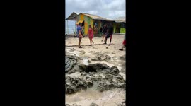 Wind Gust Blows Dress Up