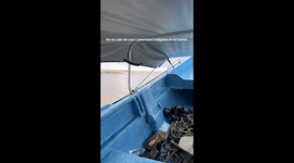 Boat Has Bumpy Exit Over Choppy Waves