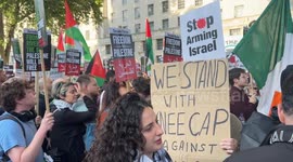 UK: Thousands rally outside Downing Street demanding end to UK arms sales to Israel