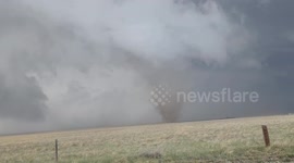 Multivortex tornado near Merino Colorado on May 23rd 2025. Tornado formed out of a powerful supercell that produced multiple tornadoes and baseball sized hail.
