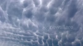 US: North Texas Sky Filled with Mammatus Clouds as Severe Weather Looms