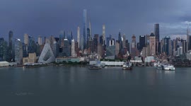 US: Stormy skies give way to sunset over New York City