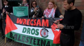 Welsh Palestine Solidarity Protestors Call Out