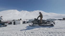 Snowcross Race Finish Line Fumble