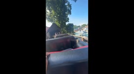 POV: Riding a kid roller coaster at SixFlags