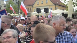 Poland: Poland’s presidential candidate Nawrocki holds rally in Rybnik