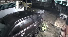 Garage shaken by magnitude 6.3 earthquake in Indonesia