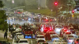 US, Los Angeles: Sylmar Street Takeover