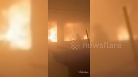 Child Seen Escaping Flames During Strike on Gaza School Shelter