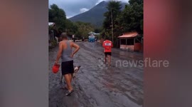 Authorities clear Kanlaon Volcano lahar flow after heavy rain