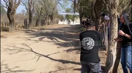 Race car crashes into tree and spins in Luján, San Luis, Argentina