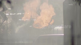 US, Bakersfield: Rosamond Triple Wide Mobile Home 2 Alarm Fire With Sound On Tape