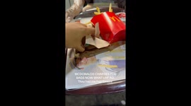 Sucked that McDonald’s charges for bags so I filmed the whole interaction