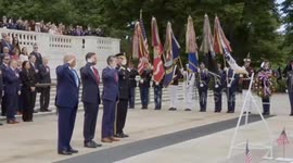 President Donald Trump Lays Wreath at Tomb of the Unknown Soldier