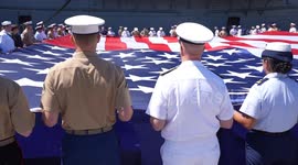 US: Memorial Day ceremony at Intrepid museum