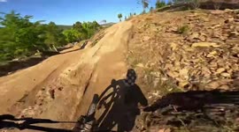 Cyclist narrowly avoids collision on downhill ride in Boticas, Portugal