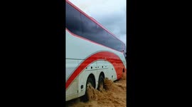 Passengers rescued from stranded bus washed away by Myanmar floods