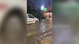 Fierce rainstorms lead to knee-deep flooding turning city roads into rivers, yellow alert issued till weekend