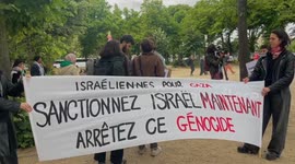 France: Israelis gather near French Foreign Ministry to protest attacks on Gaza