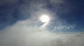 US: Drone Footage Of Fog Waves On A Beautiful Day