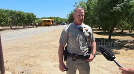 US, Bakersfield: Bakersfield Pickup Truck Collides With School Bus With Sound On Tape