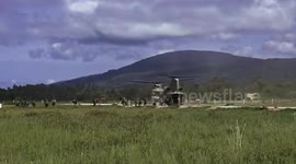 Philippines and US soldiers perform air assault military drills