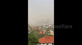 Australia: Dust storm from South Australia blankets city in yellow haze