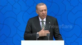 Azerbaijan: Turkish President Recep Tayyip Erdogan speaks at the Independence Day concert in Lachin