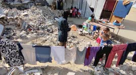 Displaced family from Khan Younis struggles to survive in debris-strewn Al-Mawasi