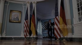 Secretary of State Marco Rubio meets the German Foreign Minister Johann Wadephul in the State Department Treaty Room