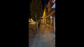 Man casually cruises a mini 'Cool Bus'