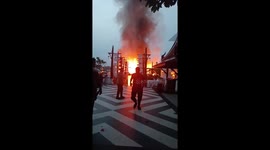 Fire erupts on two luxury river cruise boats in Bangkok