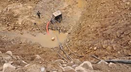 Military police stop illegal mining area in Ecuador