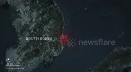 South Korea: MOTION GRAPHIC - Navy patrol plane carrying 4 people crashes in South Korea