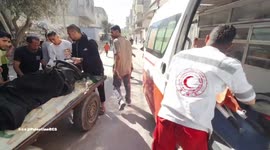 Palestine Red Crescent teams transported the bodies of 9 people and provided medical assistance to 16 others