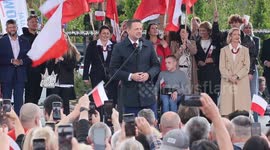 Poland: Polish presidential candidate Trzaskowski holds election rally ahead of June 1 runoff