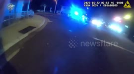 US: Man Flies Through Air In Stolen Car Before Crashing Into Pond Ending High Speed Chase